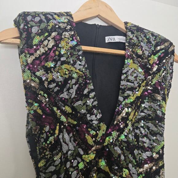 Zara Blogger's Favorite Sequin Mini Dress Size XS - Picture 5 of 9